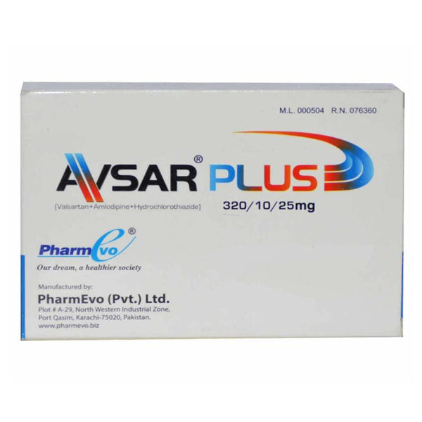 AVSAR PLUS 160MG 10MG 25MG TAB 28s