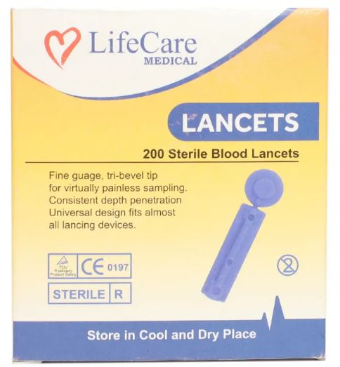 LIFECARE BLOOD GLUCOSE LANCETS 50S