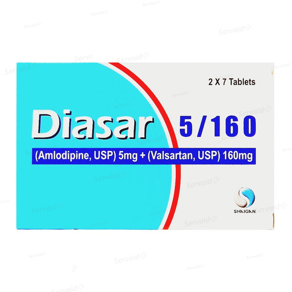 DIASAR 10MG 160MG TAB 14s