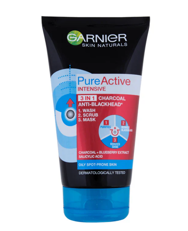 3 IN 1 CHARCOAL PURE ACTIVE 100ML FACE WASH