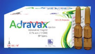 ADRAVAX INJ 1ML ADRENALIN 100s