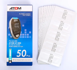 ATOM GLUCO STRIPS 50 STRIPS FOIL PACK