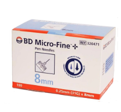 BD PEN NEEDLE 31G 8MM