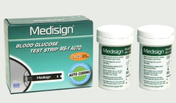 BLOOD GLUCOSE TEST STRIPS MS 2 (MEDISIGN PLUS) 2 25