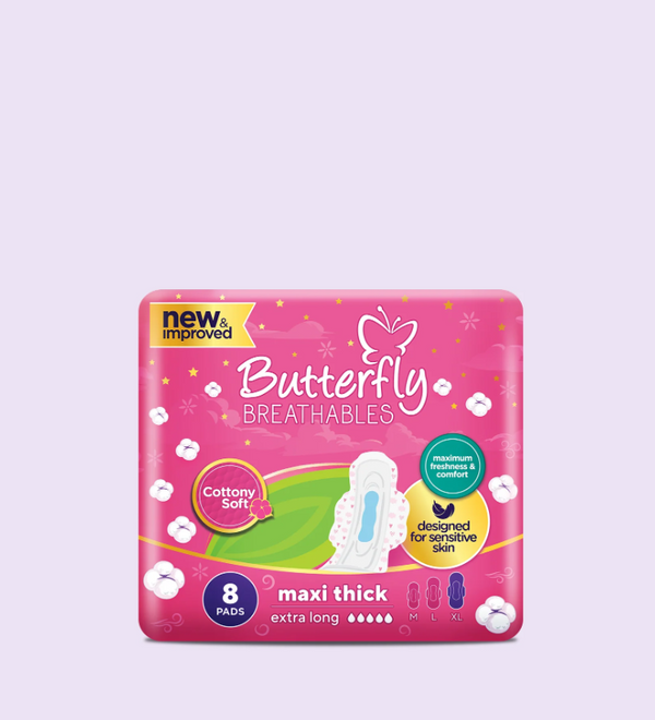 BUTTERFLY MAXI THIK PINK (8S) EXTRA LONG