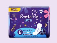 BUTTERFLY PEDS ULTRA THIN XL PINK BOX 10S