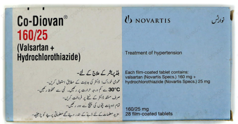 CODIOVAN 160MG 25MG TAB 28s