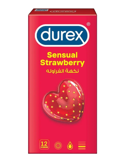 DUREX STRAWBERRY FLAVOUR CONDOM 12s