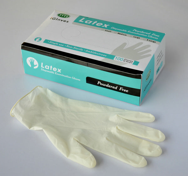 LATEX GLOVE BLACK  L