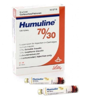 HUMULIN 70 30 CARTIAGE 5s
