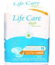 LIFE CARE ADULT DIAPER LARGE 101CM 139CM 10S