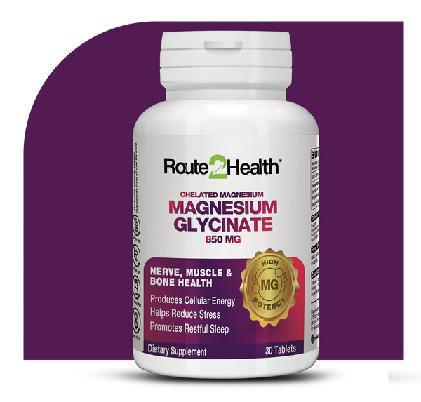 MAGNESIUM GLYCINATE 850MG TAB 30s ROUTE 2 HEALTH