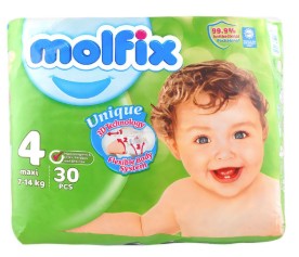 MOLFIX DIAPERS 4 MAXI 7-14KG 30S