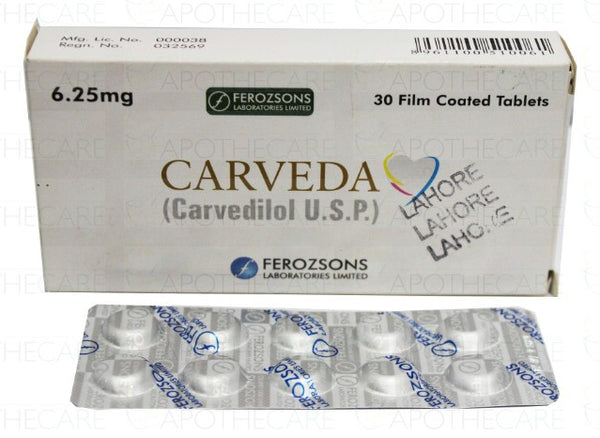 CARVEDA 6.25MG TAB