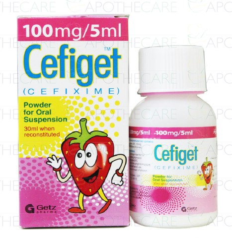 Cap Cefiget Color CEFIGET 100 MG 5 ML SUSPENSION 60ML – LYFE Pharmacy