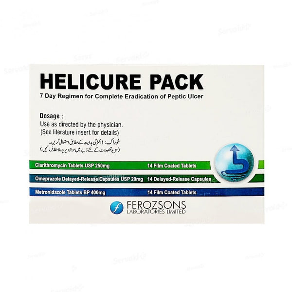 HELICURE 250 MG 7 DAY COURSE