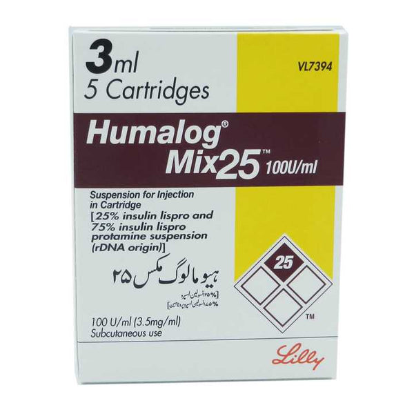 HUMALOG MIX 25 100IU ML KWIK PEN 5s