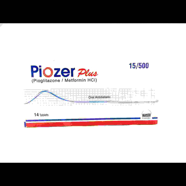 PIOZER PLUS 15MG 500 TAB 14s