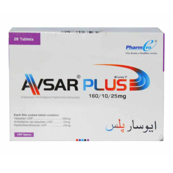 AVSAR PLUS 160MG 10MG 25MG TAB 28s