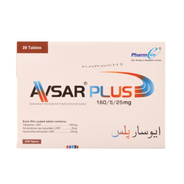 AVSAR PLUS 160MG 5MG 25MG TAB 28s