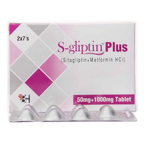 S GLIPTIN PLUS 50MG 1000MG TAB 14s