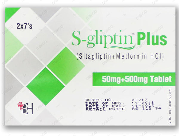 S GLIPTIN PLUS 50MG 500MG TAB 14s