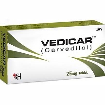 VEDICAR 25 MG TAB