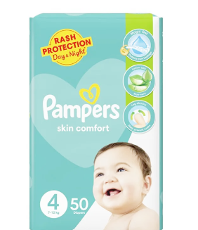 Pampers Baby Dry Diapers Large Size 4 7-12 kg 50PCS