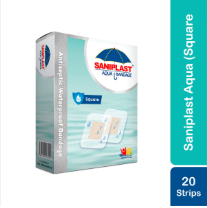 SANIPLAST AQUA BANDAGE SQUARE 20s