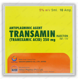 TRANSAMIN 250 INJ 10s amp