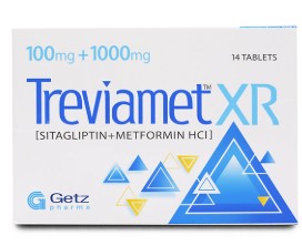 TREVIA MET XR 100MG 1000MG TAB 14s